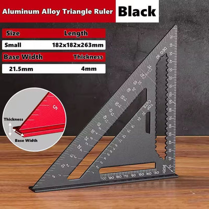 PrecisionCraft Aluminum Triangle Gauge  MultiFunction Woodworking Angle  Measuring Ruler 1