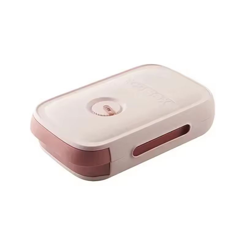 SpaceSaver Rolling Egg Organizer  Large Capacity Stackable Fridge Storage Box 9