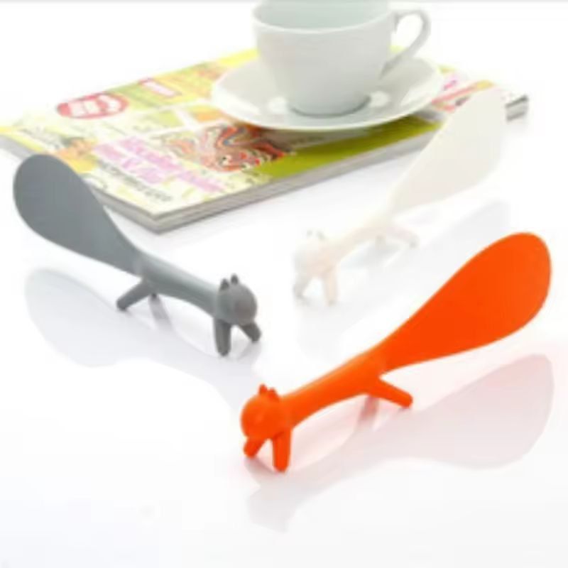 Squirrel-Tail Non-Stick Rice Paddle Set - adorable cartoon squirrel design for effortless rice serving