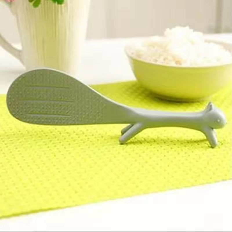SquirrelTail NonStick Rice Paddle Set  Adorable Cartoon Squirrel Design For Effortless Rice Serving 3