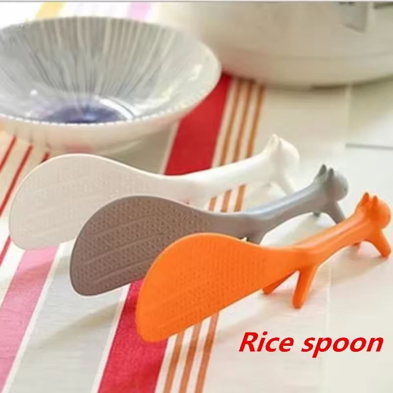 SquirrelTail NonStick Rice Paddle Set  Adorable Cartoon Squirrel Design For Effortless Rice Serving 6