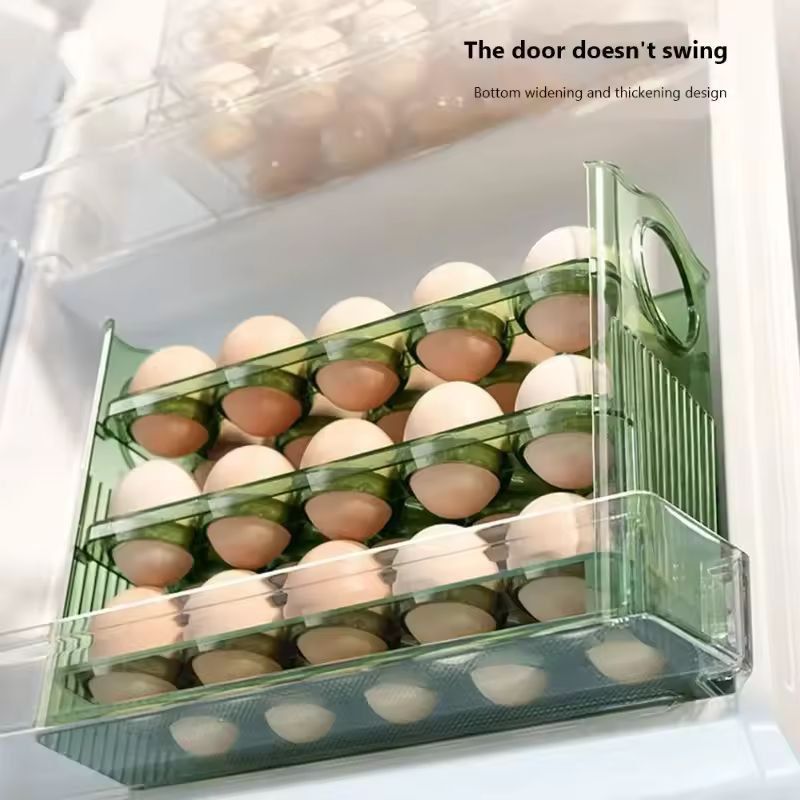 EggSmart Rotating 30Egg Fridge Organizer Box 6
