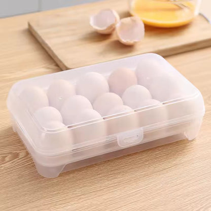 Refrigerator Egg Storage Box 15Grid  Stackable Premium PP Egg Organizer Tray 1