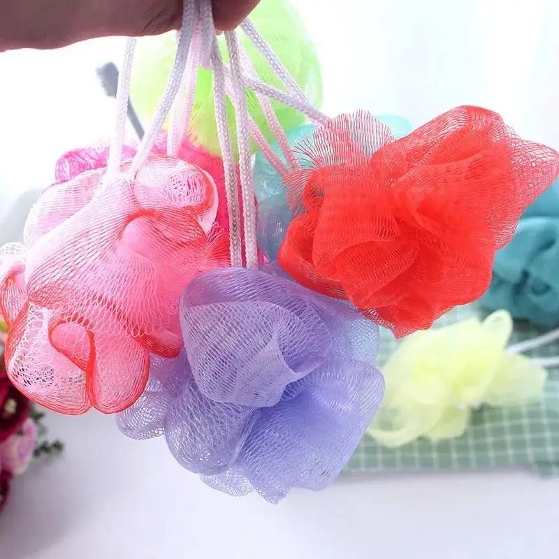 Bath And Shower Mesh Loofah Puff Set  10 Piece Random Color Pack 3