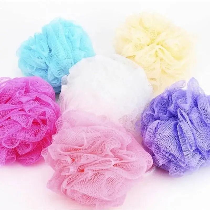 Bath And Shower Mesh Loofah Puff Set  10 Piece Random Color Pack 5