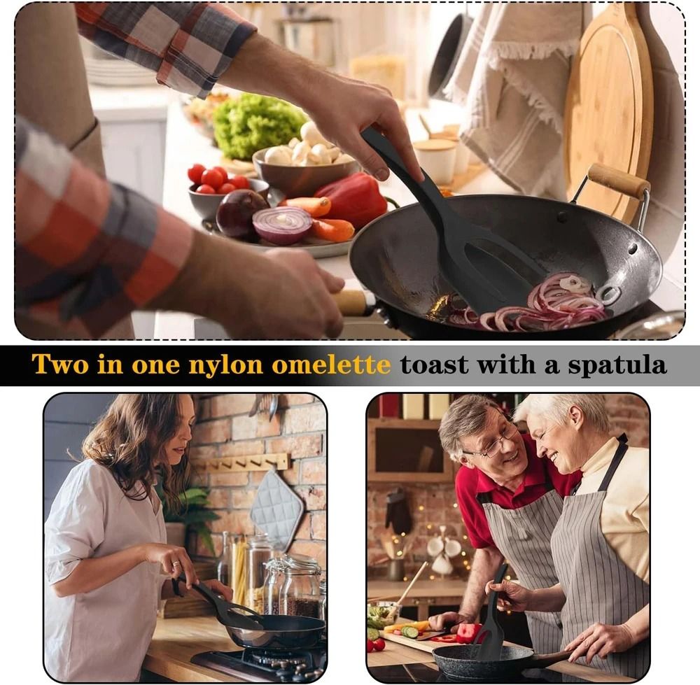 2 In 1 Grip And Flip Spatula Tongs For Cooking 6