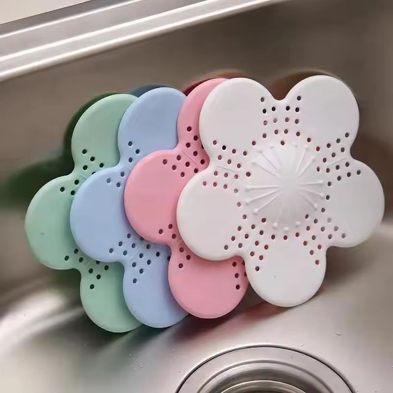 FlowerEdge TPR Silicone Sink Drain Strainer  Plug  AntiClog Filter For Kitchen  Bathroom 9