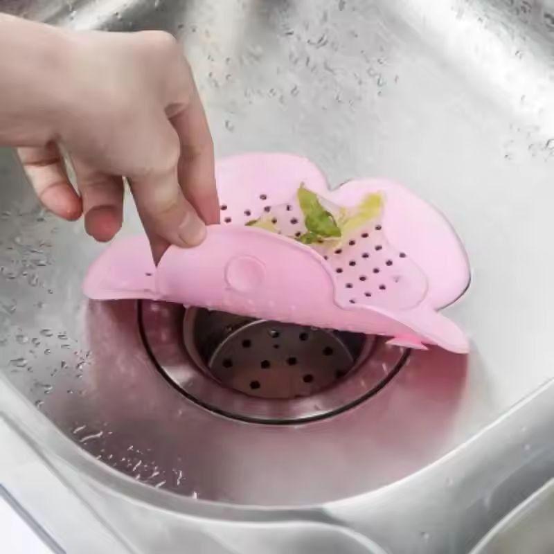 FlowerEdge TPR Silicone Sink Drain Strainer  Plug  AntiClog Filter For Kitchen  Bathroom 5