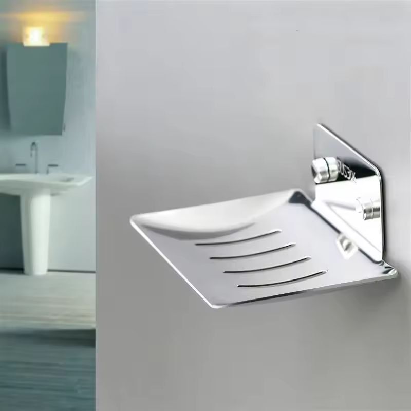 Elegant GlideWall Soap Tray  WallMounted Draining Soap Dish  Holder 1