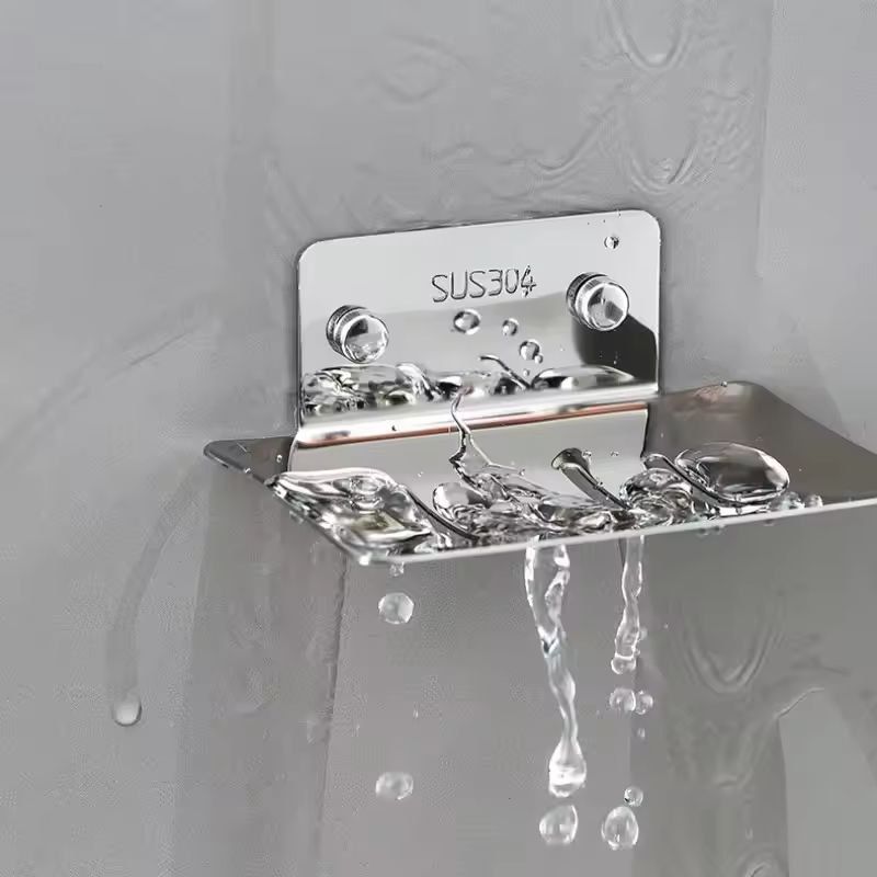 Elegant GlideWall Soap Tray  WallMounted Draining Soap Dish  Holder 2