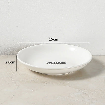 Ceramic Cat Food Bowl With Optional Raised Iron Stand 8