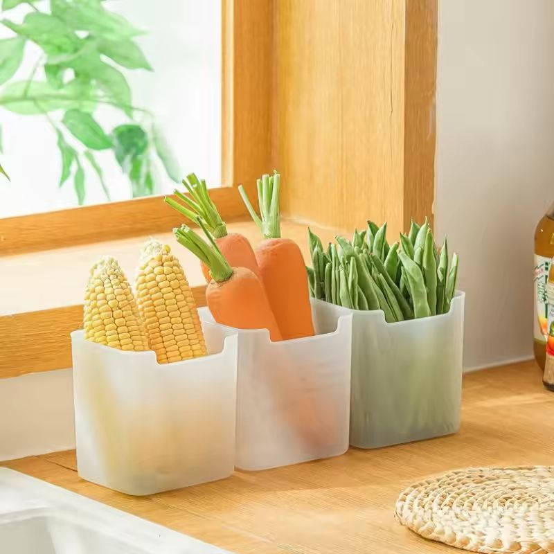Premium Side-Door Refrigerator Organizer Box – Food-Grade Fresh-Keeping Storage Solution
