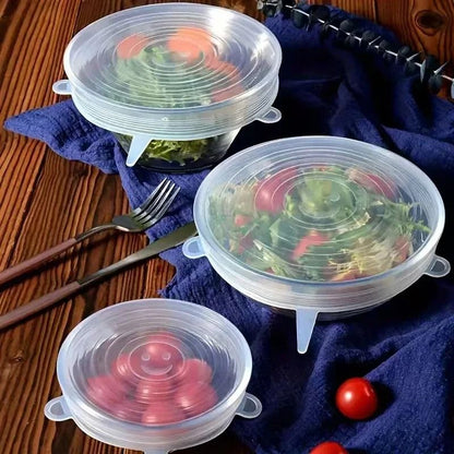 Reusable Silicone Stretch Lids  6 Piece Airtight Bowl Covers Set 1
