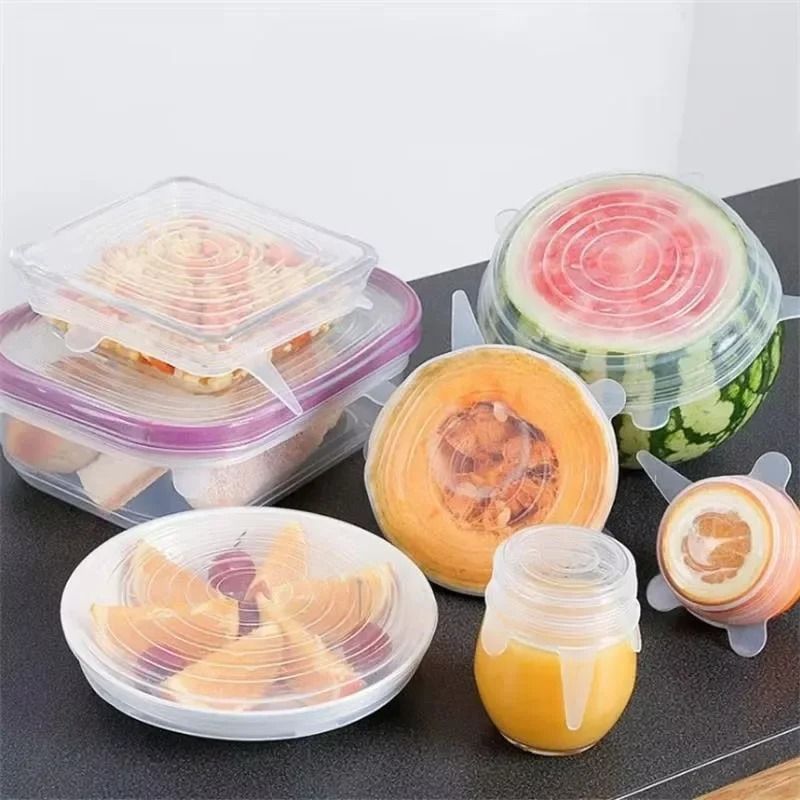 Reusable Silicone Stretch Lids  6 Piece Airtight Bowl Covers Set 3
