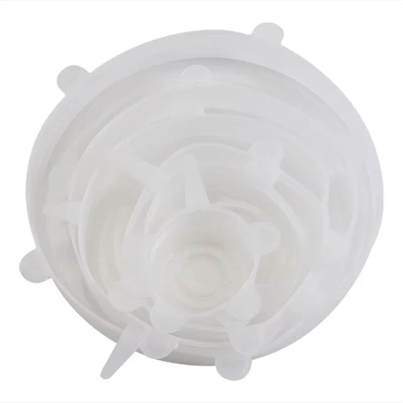 Reusable Silicone Stretch Lids  6 Piece Airtight Bowl Covers Set 6