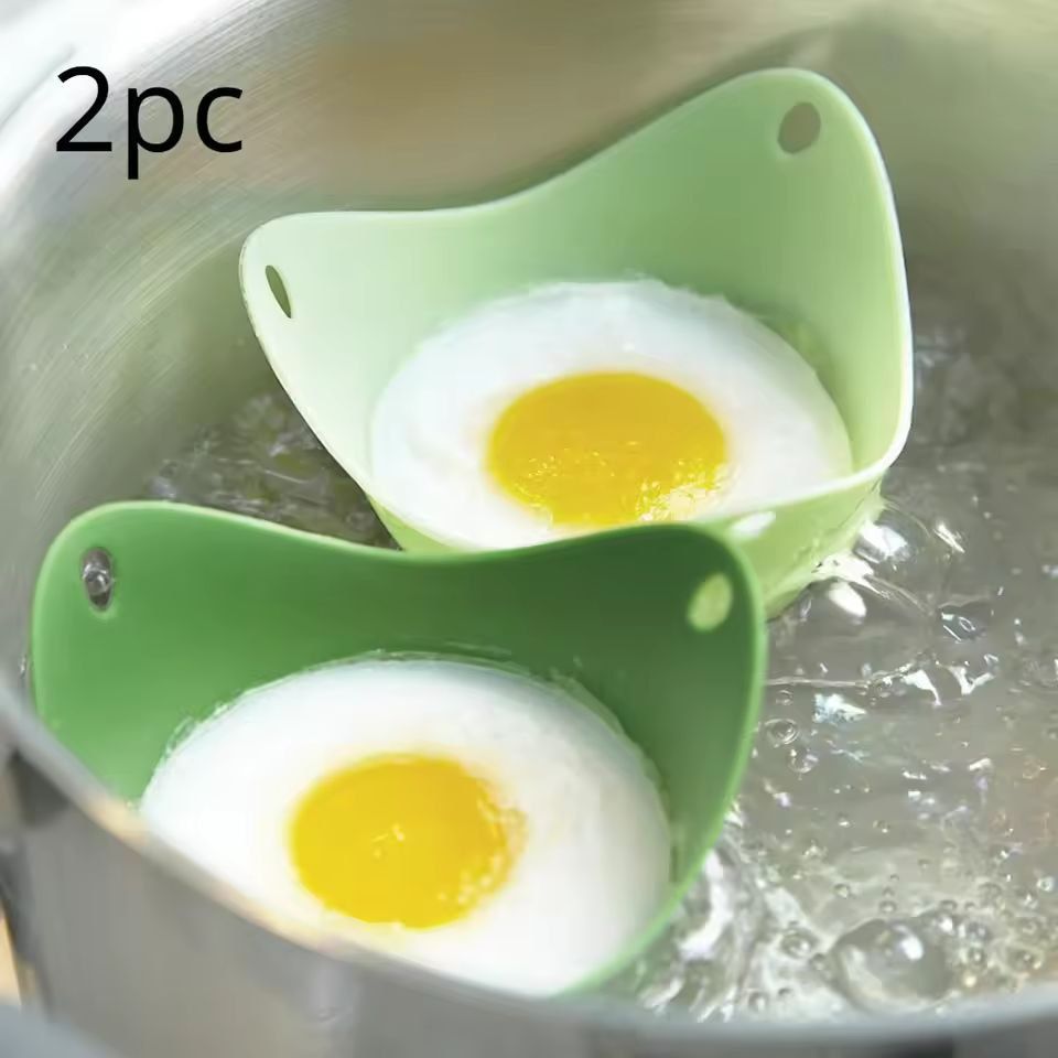 Silicone Egg Poacher Moulds  Set Of 124 For Easy Kitchen Egg Poaching  Cooking Tool 2