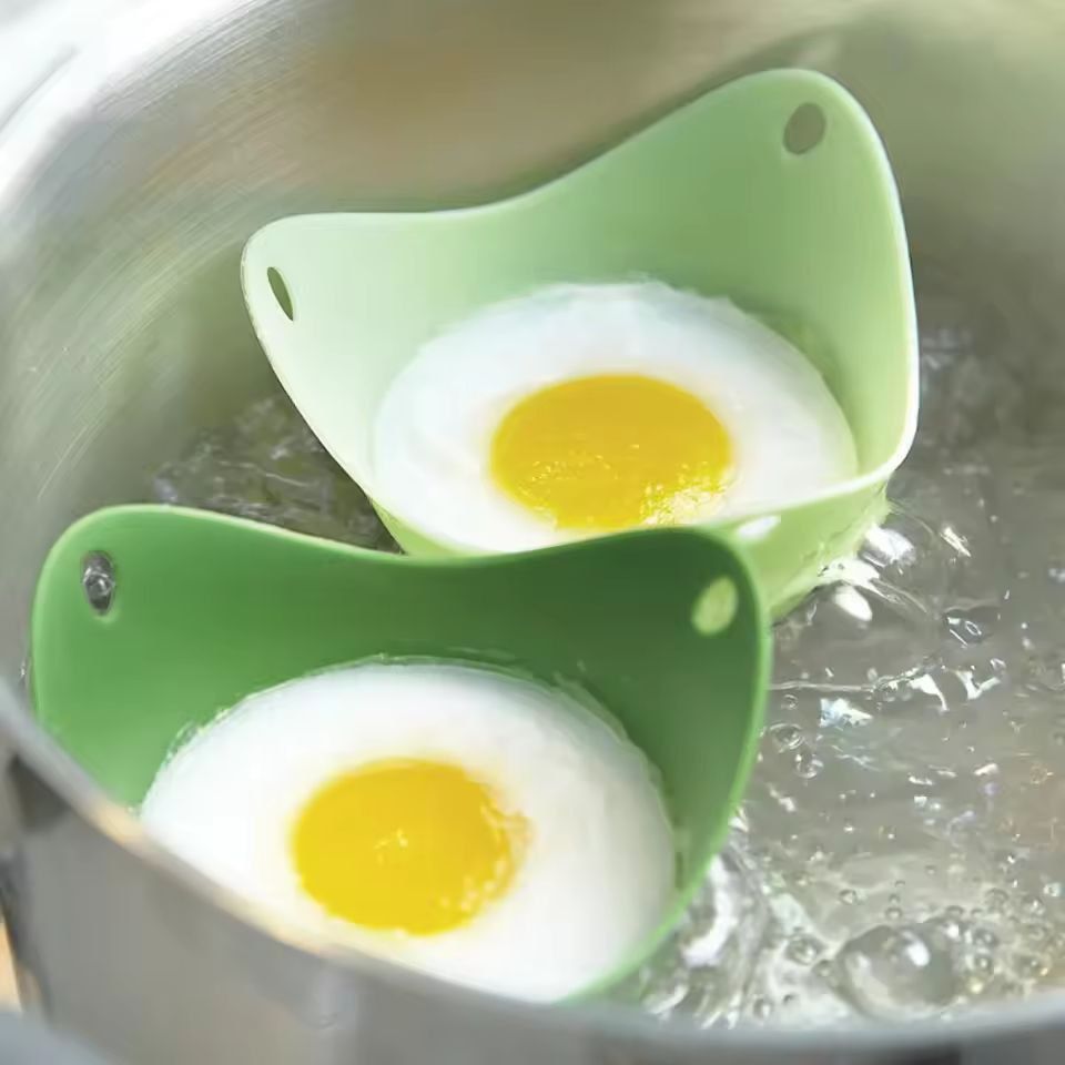Silicone Egg Poacher Moulds  Set Of 124 For Easy Kitchen Egg Poaching  Cooking Tool 7