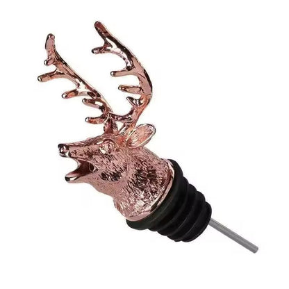 Elegant Deer Head Stainless Steel Wine  Champagne Bottle Stopper  Vacuum Seal Bar Accessory 2
