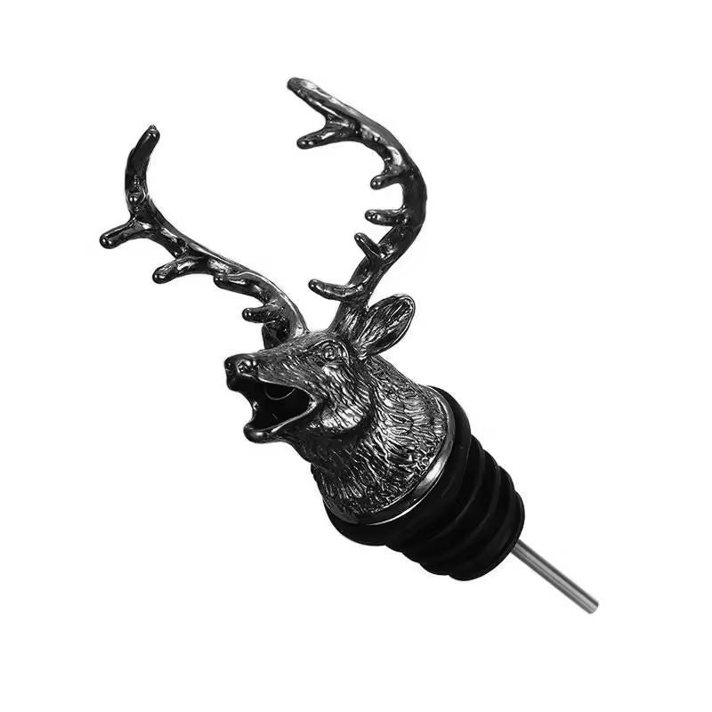 Elegant Deer Head Stainless Steel Wine  Champagne Bottle Stopper  Vacuum Seal Bar Accessory 3