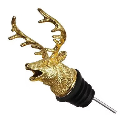 Elegant Deer Head Stainless Steel Wine  Champagne Bottle Stopper  Vacuum Seal Bar Accessory 4