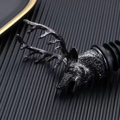 Elegant Deer Head Stainless Steel Wine  Champagne Bottle Stopper  Vacuum Seal Bar Accessory 5