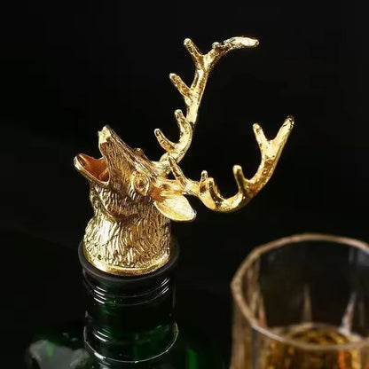 Elegant Deer Head Stainless Steel Wine  Champagne Bottle Stopper  Vacuum Seal Bar Accessory 6