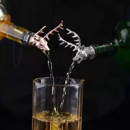Elegant Deer Head Stainless Steel Wine  Champagne Bottle Stopper  Vacuum Seal Bar Accessory 8