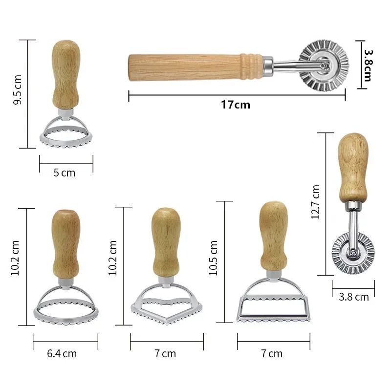 Ravioli And Pasta Cutter Set With Wooden Handle 1