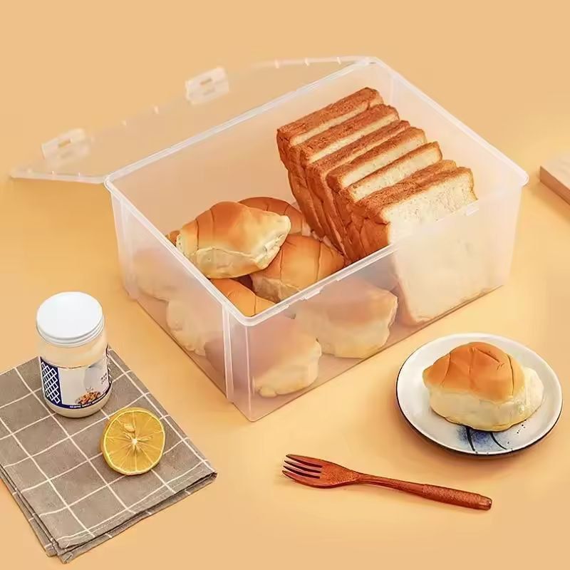 SmartLoaf Clear Kitchen Bread Storage Dispenser – Premium Airtight Bread Box & Fridge Organizer