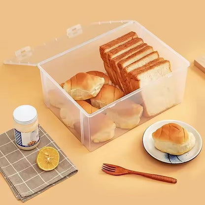 SmartLoaf Clear Kitchen Bread Storage Dispenser – Premium Airtight Bread Box & Fridge Organizer