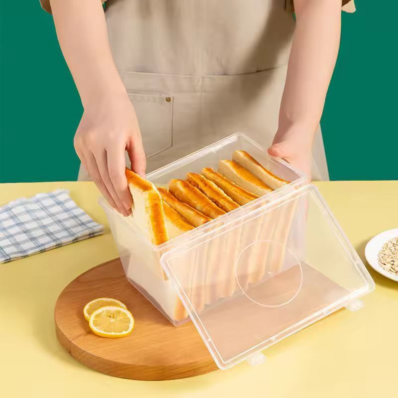 SmartLoaf Clear Kitchen Bread Storage Dispenser  Premium Airtight Bread Box  Fridge Organizer 6