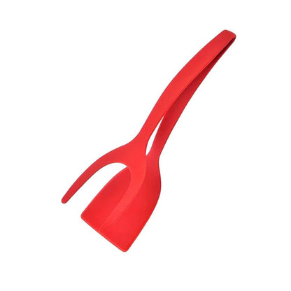 2 In 1 Grip Flip Spatula Clamp  NonStick Kitchen Turner For Eggs Pancakes Fish And More 8