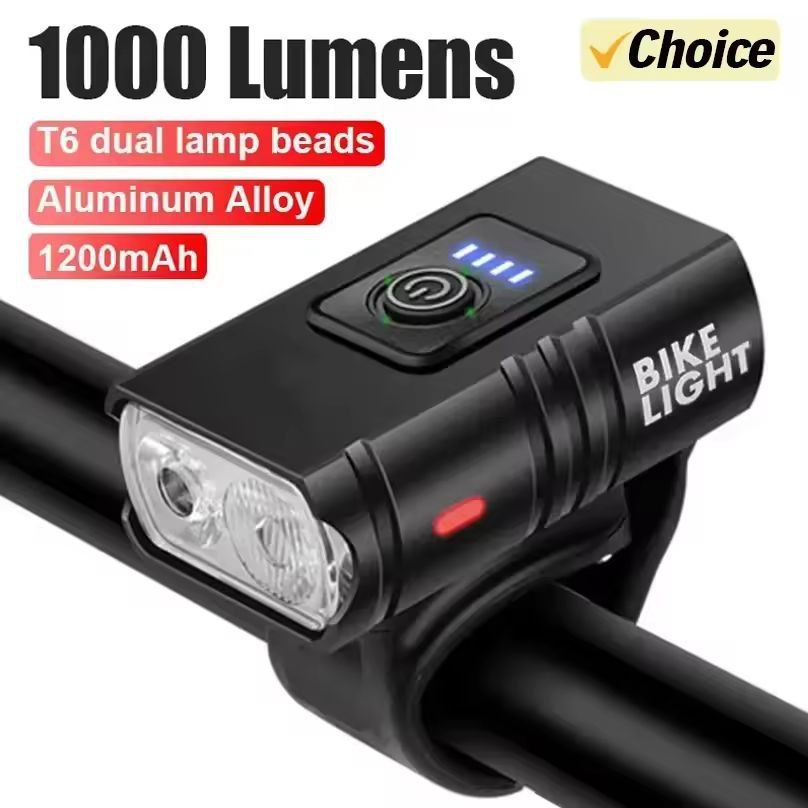 UltimateRide 1000 LM USB Rechargeable Bike Light Set Front  Smart Sensor Rear 1