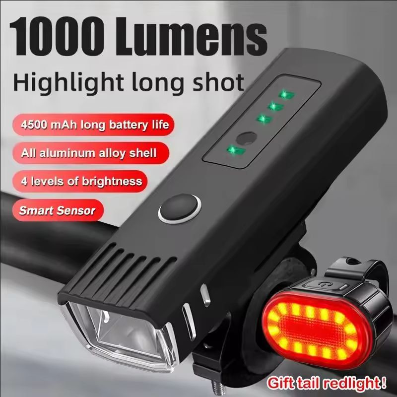 UltimateRide 1000 LM USB Rechargeable Bike Light Set Front  Smart Sensor Rear 17
