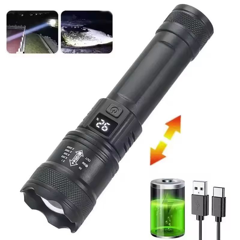 UltraBeam 2000LM Rechargeable Zoom Tactical Flashlight 3