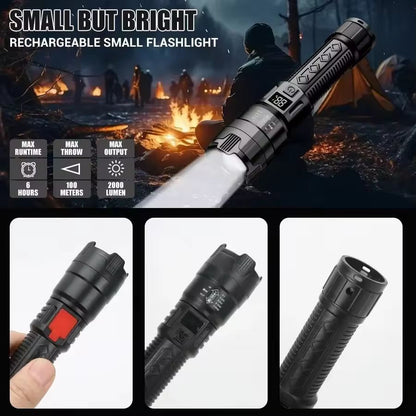 UltraBeam 2000LM Rechargeable Zoom Tactical Flashlight 9