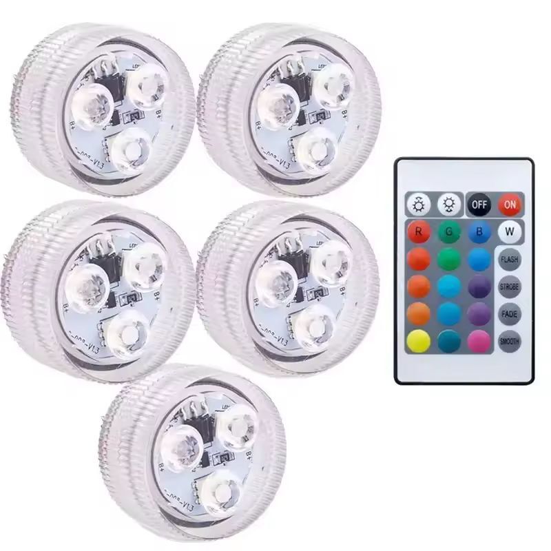 GlowWave 16Color Waterproof Underwater LED Lights With Remote  Battery 4