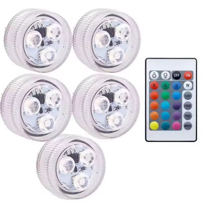 GlowWave 16Color Waterproof Underwater LED Lights With Remote  Battery 4