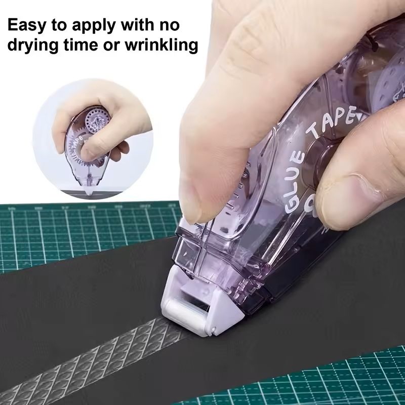 Precision DoubleSided Tape Roller  Clean EasyApply Adhesive Runner For Crafts  Scrapbooking 3