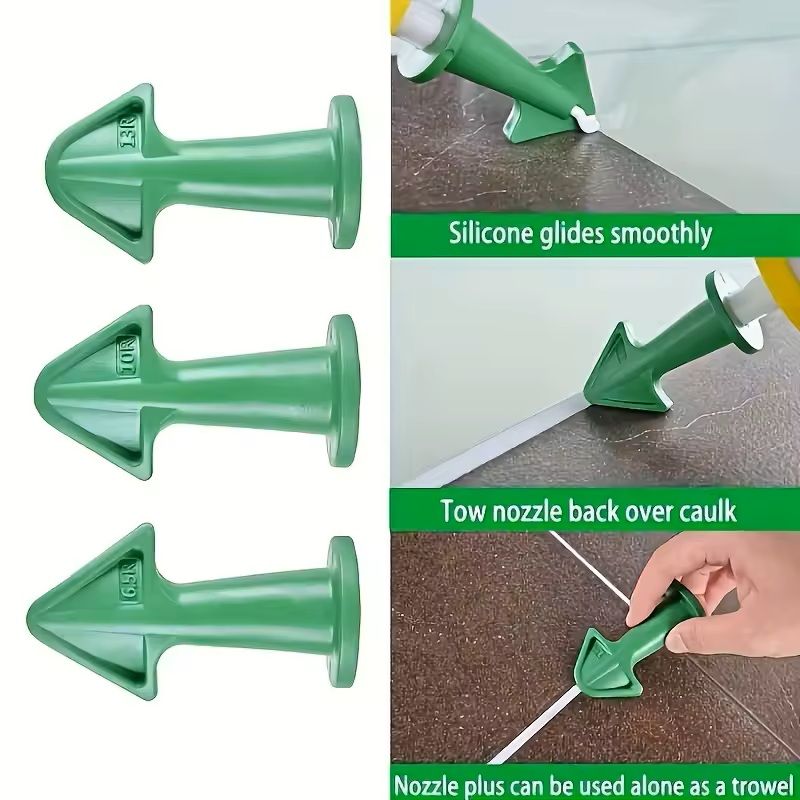 Sealed Nozzles 3Piece  Sealant Tool For Sprays  Scrapers 3 Different Calibers Fits Floor Cleaning   3