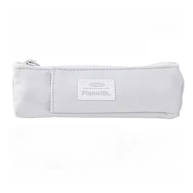 Slim Canvas Notebook Pencil Holder  Zippered Pen Pouch With Adjustable Elastic Band 3