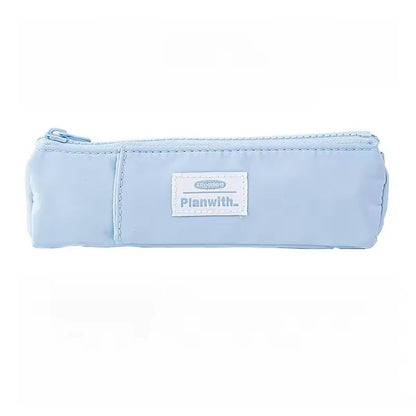 Slim Canvas Notebook Pencil Holder  Zippered Pen Pouch With Adjustable Elastic Band 8