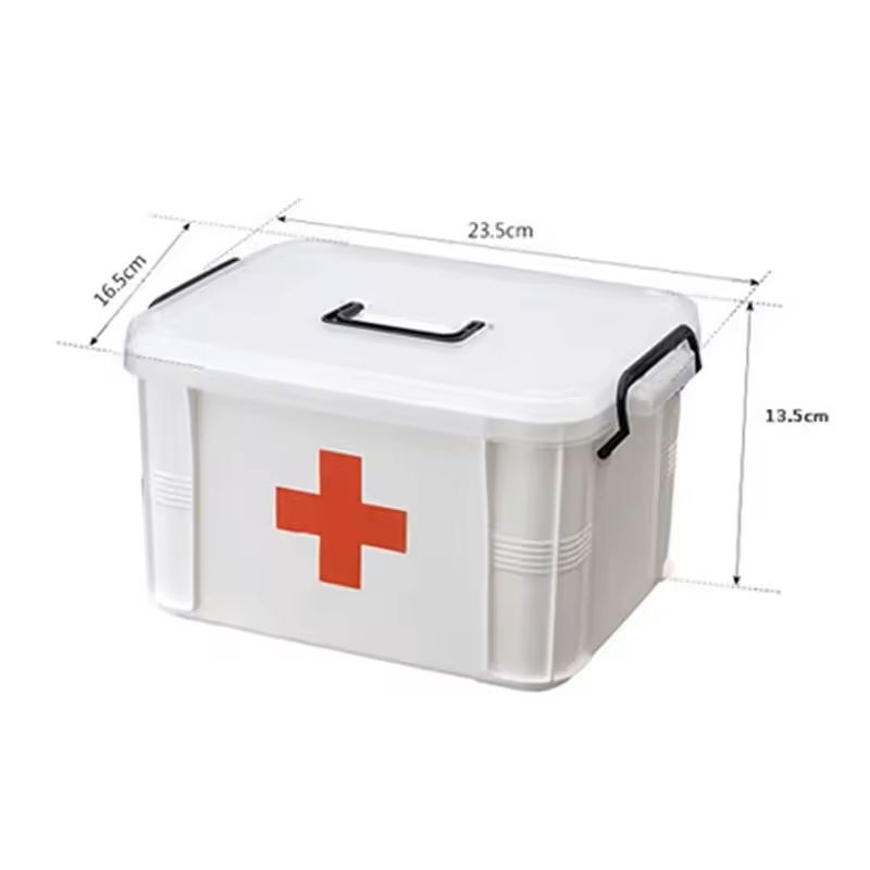 DoubleLayer First Aid Storage Box  Portable Medicine Organizer For Home Emergency Use 1