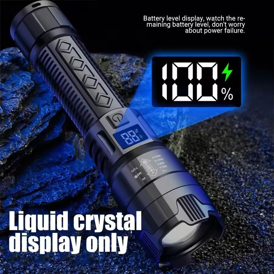 Ultimate Pro 2000 Lumen Tactical USB Rechargeable Flashlight – Powerful Zoom & Emergency Lantern