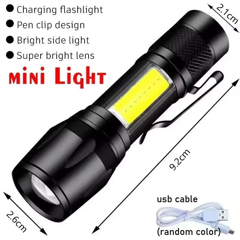UltraBright 9900LM USB Rechargeable LED Flashlight  Telescopic Zoom Torch For Outdoor Camping 2
