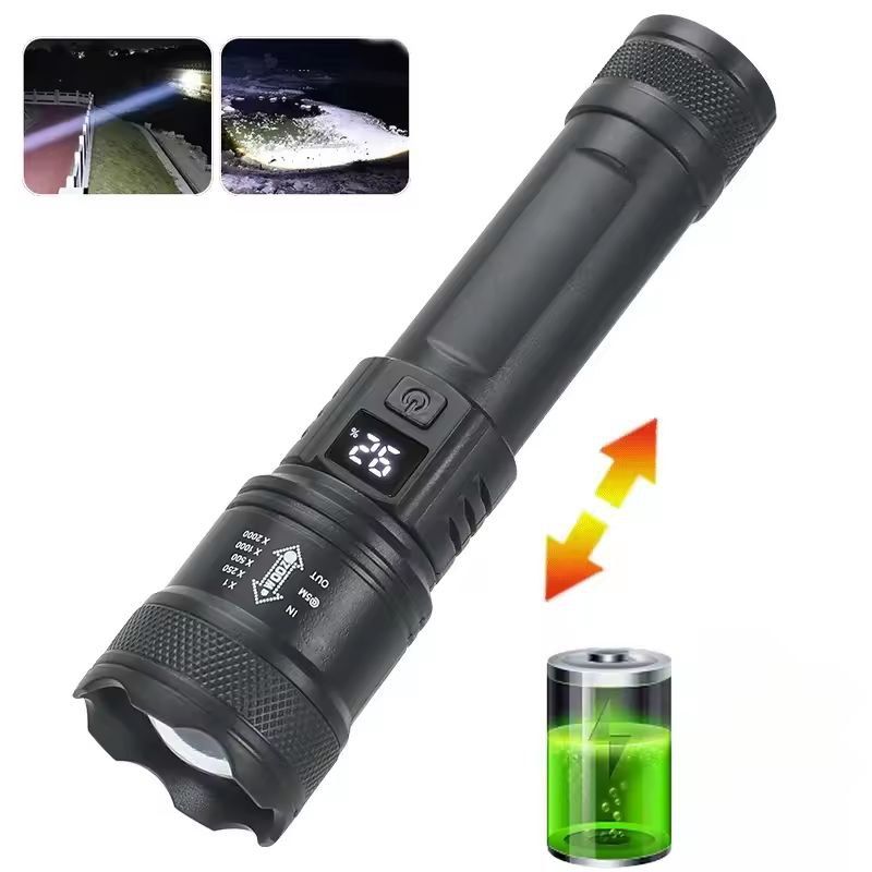 UltraBright 9900LM USB Rechargeable LED Flashlight  Telescopic Zoom Torch For Outdoor Camping 5