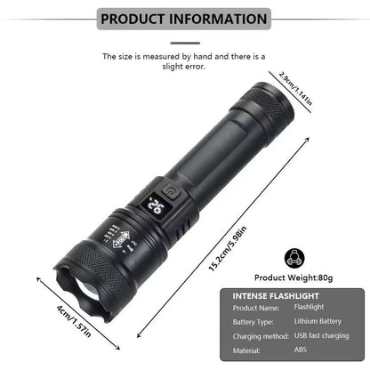 UltraBright 9900LM USB Rechargeable LED Flashlight  Telescopic Zoom Torch For Outdoor Camping 6