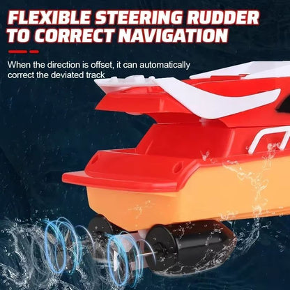 Mini RC High Speed Boat  Waterproof Remote Control Speedboat Toy For Kids 2