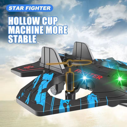 RC Fighter Jet Drone  Mini Remote Control Stunt Airplane With Lights For Kids  Adults 2