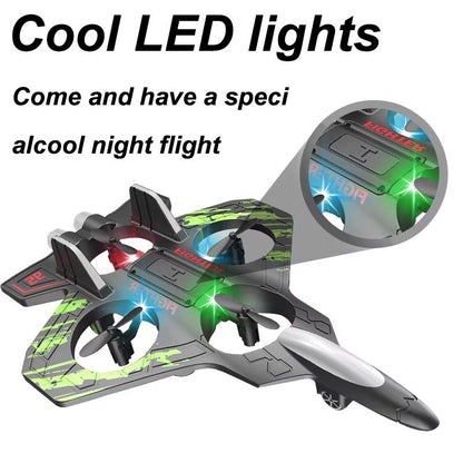 RC Fighter Jet Drone  Mini Remote Control Stunt Airplane With Lights For Kids  Adults 5